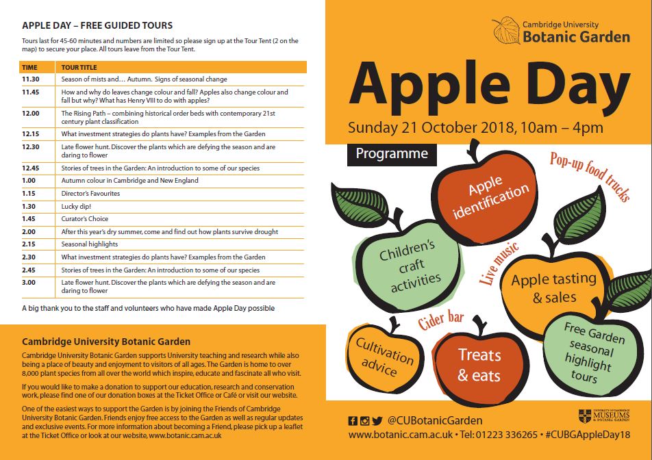 Join us for the region's biggest Apple Day this Sunday &amp; discover why 2018 has been a bumper year for apples! Plan your day with the programme &amp; don't forget to sign up at the Tour Tent to secure your place. Skip the queues by buying your tickets online:
bit.ly/2R2kI23