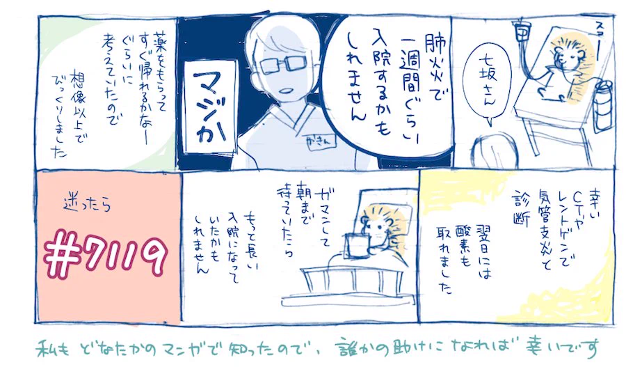 知らなかったよ～体調が辛い時我慢すべきか、病院に行くべきか、悩んだら救急ダイヤル！！
