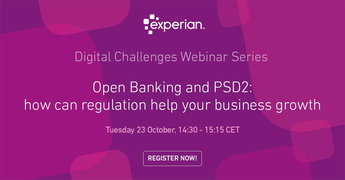 Open #Banking and PSD2 could be the keys to helping drive your business growth. Join the industry #webinar to find out more - goo.gl/NLy5kU