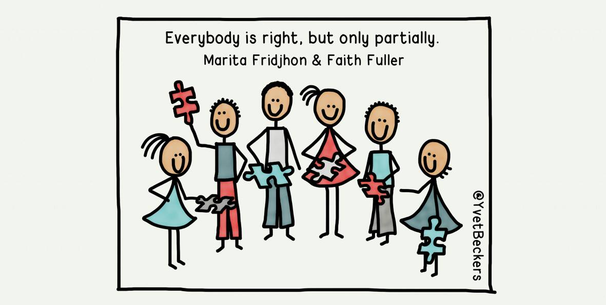 Iedereen heeft recht op zijn eigen mening én er is altijd ruimte voor andere waarheden. Wees je deze week eens bewust van je eigen waarheden en de ruimte die je ervaart voor andere waarheden.