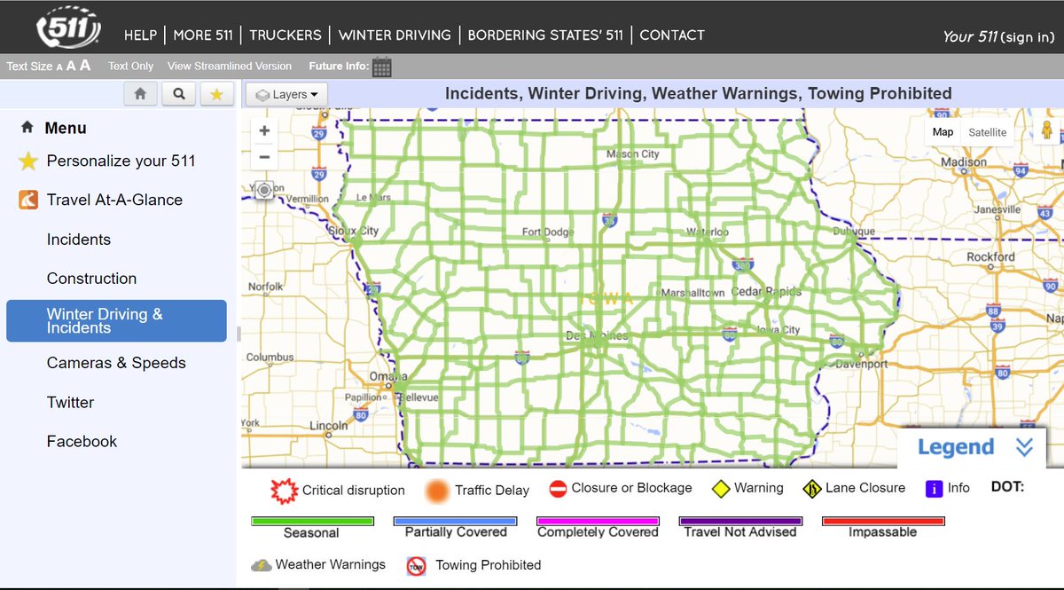 Road Conditions Iowa Map - Florida zip code map