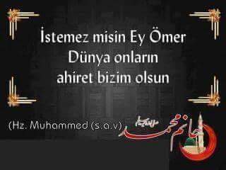 Dunya sizin ahiret bizim olsun