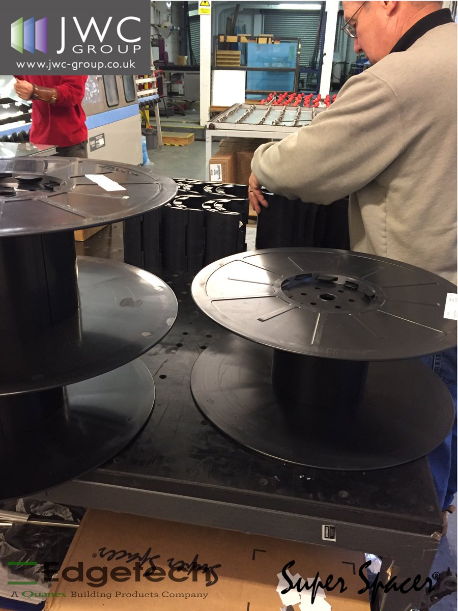 JWCwindowsltd's tweet photo. Terry taking apart our @EdgetechUK #SuperSpacer reels so that they can be returned for recycling #JWCWindows https://t.co/1Xl3WqztGf