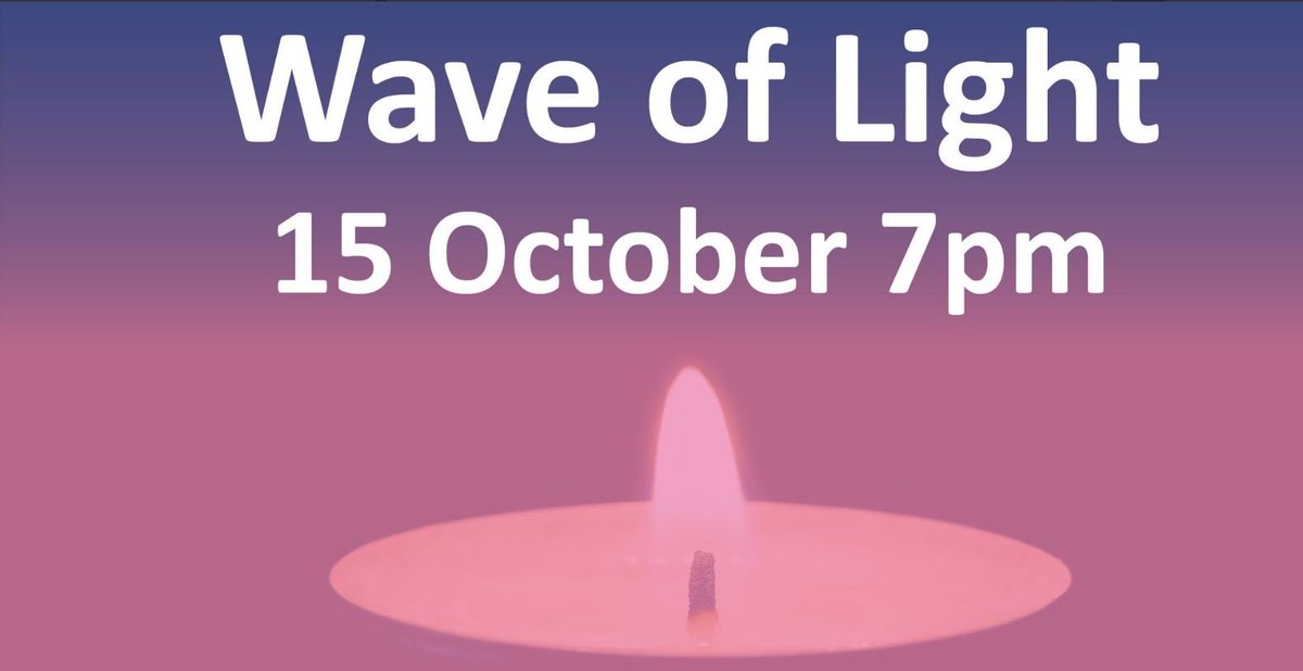 Join other families across the world tonight by lighting a candle 🕯️ at 7pm local time and leaving it burning for at least one hour to remember all babies who died too soon. If you'd like to share a photo or video of your candle on Twitter please add #WaveOfLight and #BLAW2018