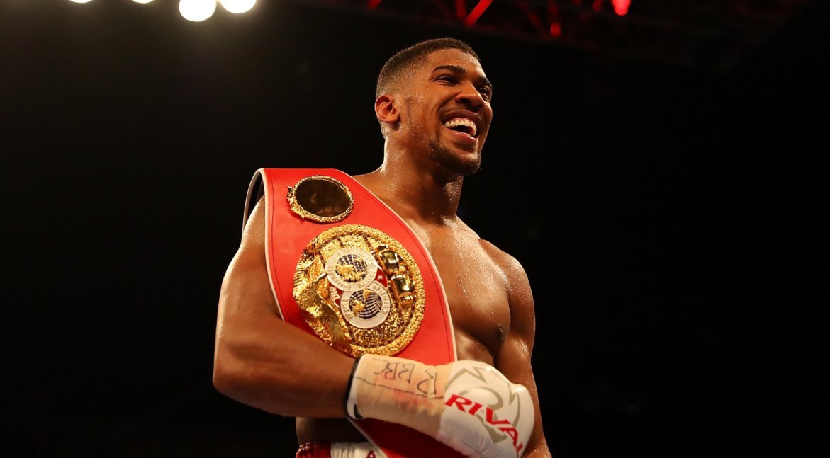  22 fights 22 wins 21 KOs IBF IBO WBA Super WBO Happy birthday, Anthony Joshua. 