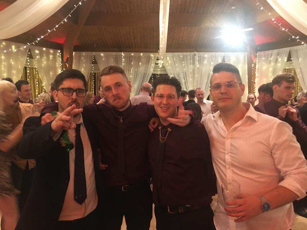 Congratulations to our main shred master <a href="/BrookerCanTweet/">Thomas Lisle Coe-Brooker</a> on getting hitched this weekend to the wonderful <a href="/BigCroneTone/">Big Tone</a>!