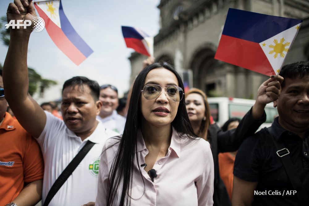 Everyone's favorite, Former Assistant Secretary of the presidential communications operations Office Esther Margaux "Mocha" Uson arrives at the commission on elections office. Uson is running for party-list representative under the AA-Kasosyo party.
