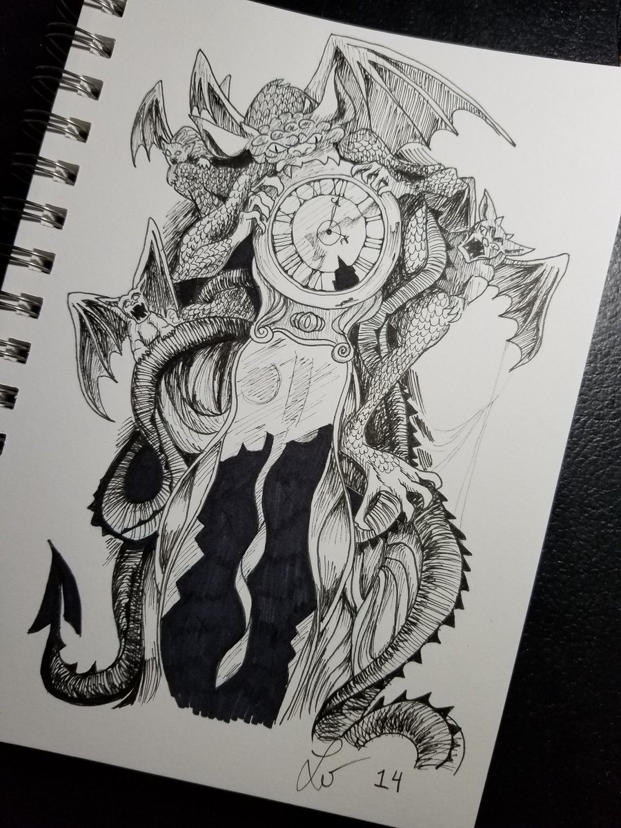 oddbit's tweet image. Inktober Day 14 "Clock"
#LastUnicorn #WalkThroughTime