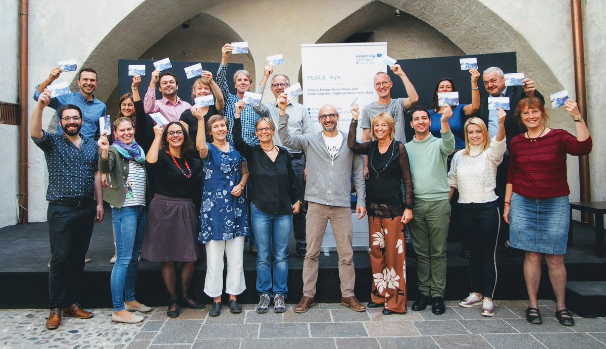 PEACE_Alps's tweet photo. The #PEACE_Alps project team says "thank you" to all speakers and participants for a great conference. Visit our online handbook on https://t.co/1uX5xcsqI9  #MadewithAlpineSpace https://t.co/llCszHw1xX