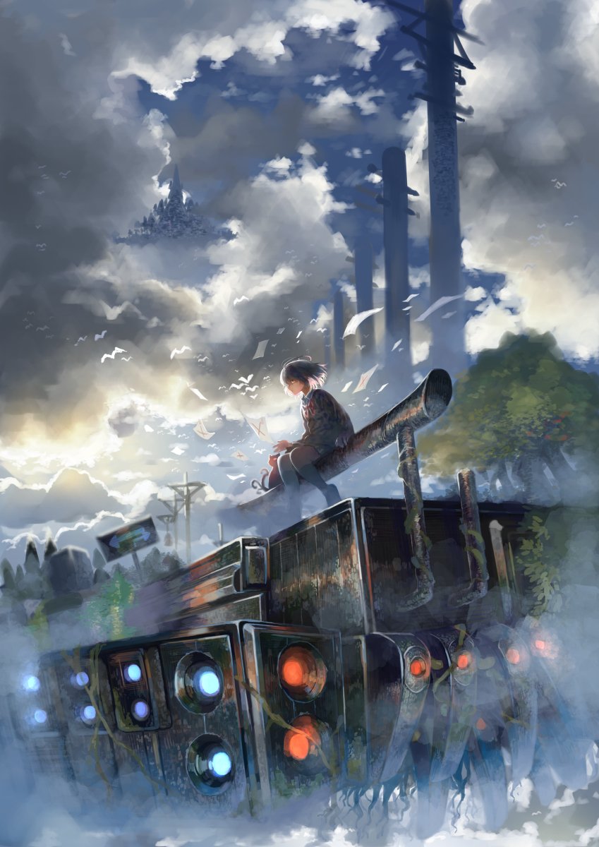 あすすすすすすすすすすす なっちゃんオリジナルイラストホント好き 背景綺麗よね 金属感がしゅごいぃぃ