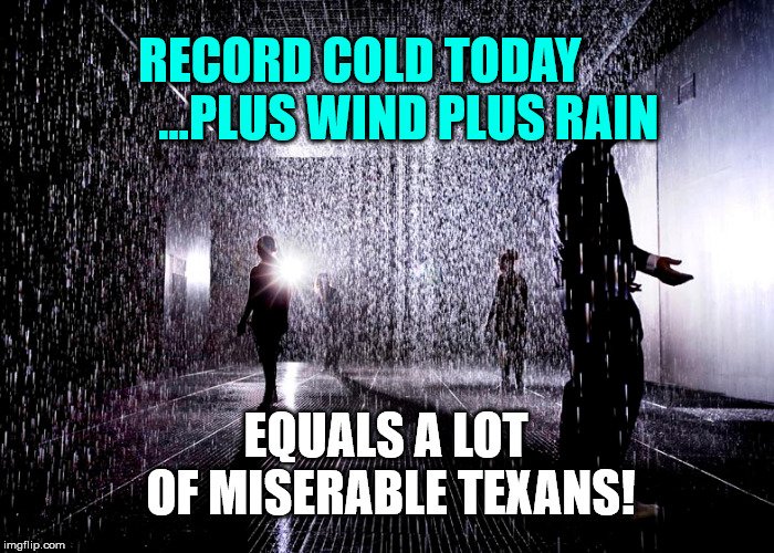 EvanAndrewsWX's tweet image. Record LOW...plus a record LOW HIGH, throw in 30mph north winds...and pouring rain? Did we just move to MINNESOTA?! LOL