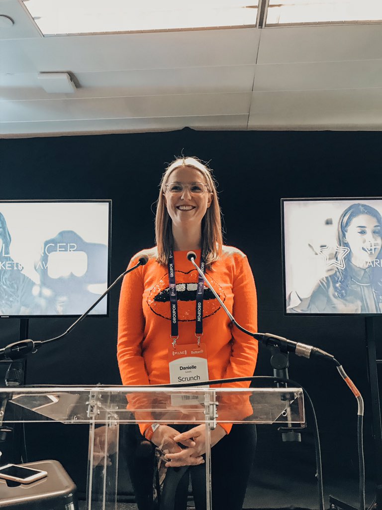 TeaganWest's tweet photo. Front and centre for @daniellelewisco’s Case Study Theatre preso. I’m the ultimate fan girl 💁🏼‍♀️ #IMSHOW18 @influencershow https://t.co/0EcMJ4xWgJ