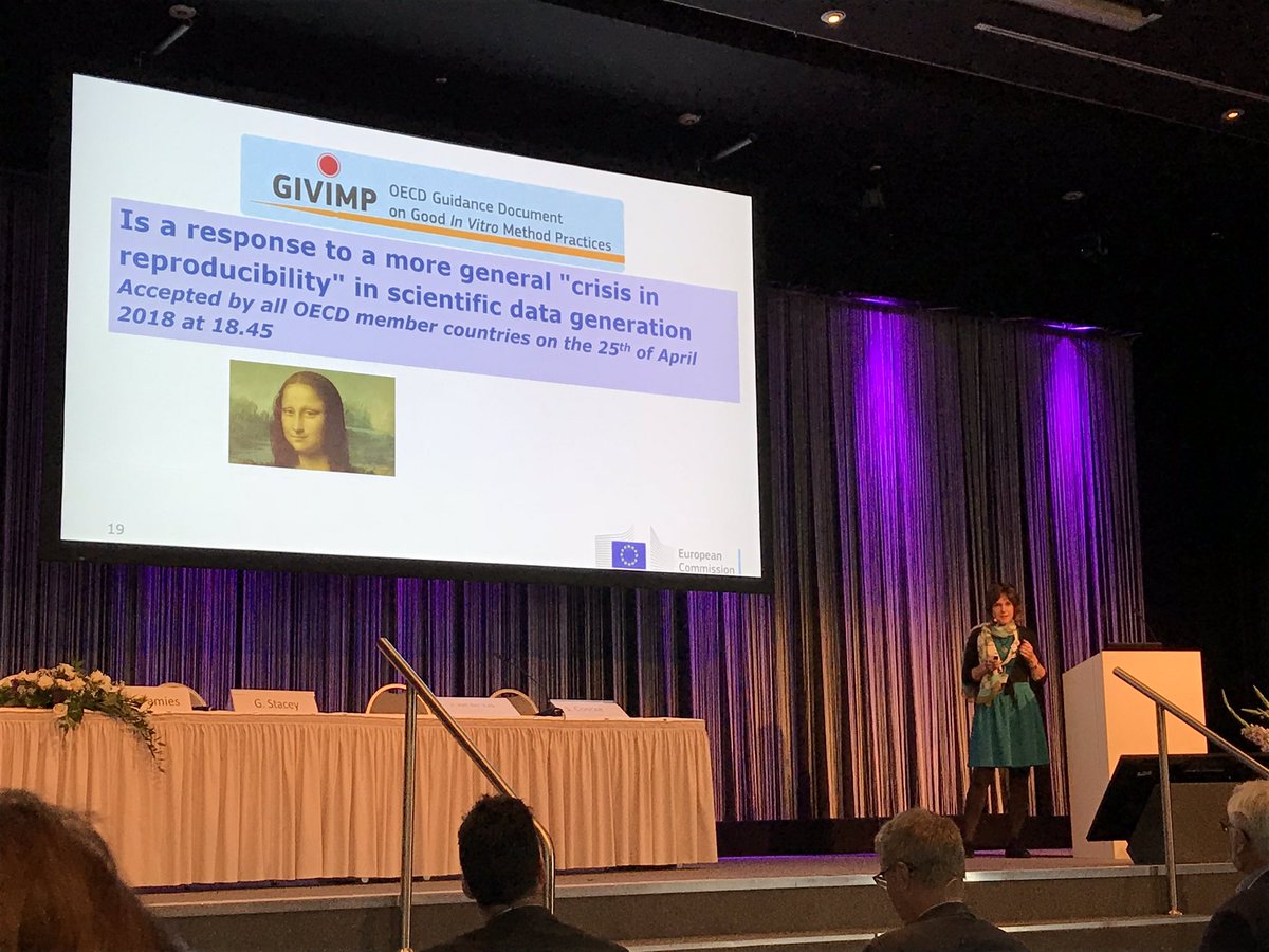 Interesting presentation of @SandraCoecke from the #ECVAM at the pre-conference workshop at the #ESTIV2018. She presented the interesting OECD guidance document on Good In Vitro Method Practices (GIVIMP).