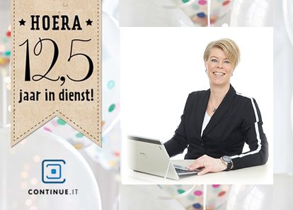 ContinueIT's tweet photo. Vandaag is Beanca 12,5 jaar in dienst bij Continue IT! Gefeliciteerd met dit mooie jubileum! https://t.co/WE9nBlRGQF
