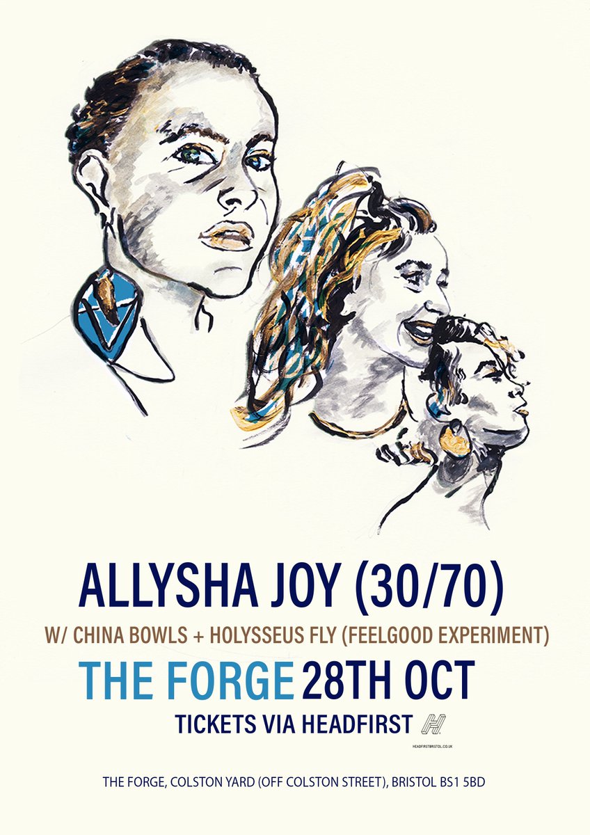 Tickets flyin'quick for this beautiful intimate gig with <a href="/gondwanarecords/">Gondwana Records</a>'s Allysha Joy!
Support from <a href="/chinabowlsmusic/">China Bowls</a> + <a href="/HollyWellington/">Holly Wellington</a> (<a href="/feelgoodexprmnt/">Feelgood Experiment</a>)
Get your tickets via Headfirst Bristol!
bit.ly/2y6csX2