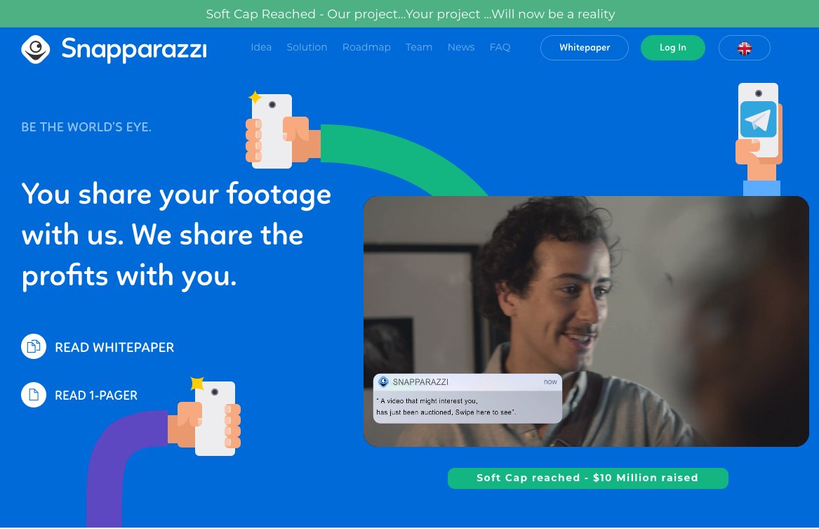 Crypt0Next's tweet image. Snapparazzi #ICO is listed on @Crypt0Next 🥇 (Rating 9⃣6⃣/ 100) cryptonext.com/ico/snapparazzi🎖️🏆 @snapparazzi1