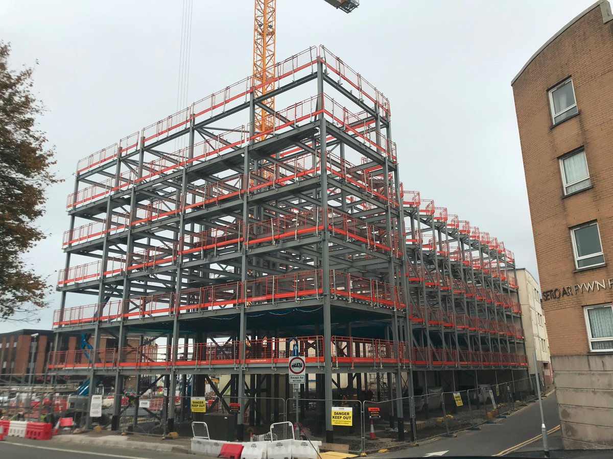 Great progress being made on the new Crosslane 14-storey student accommodation development in the centre of #Swansea @MaithDesign @CreateConLtd @rhomco @WalkerMorrisUK