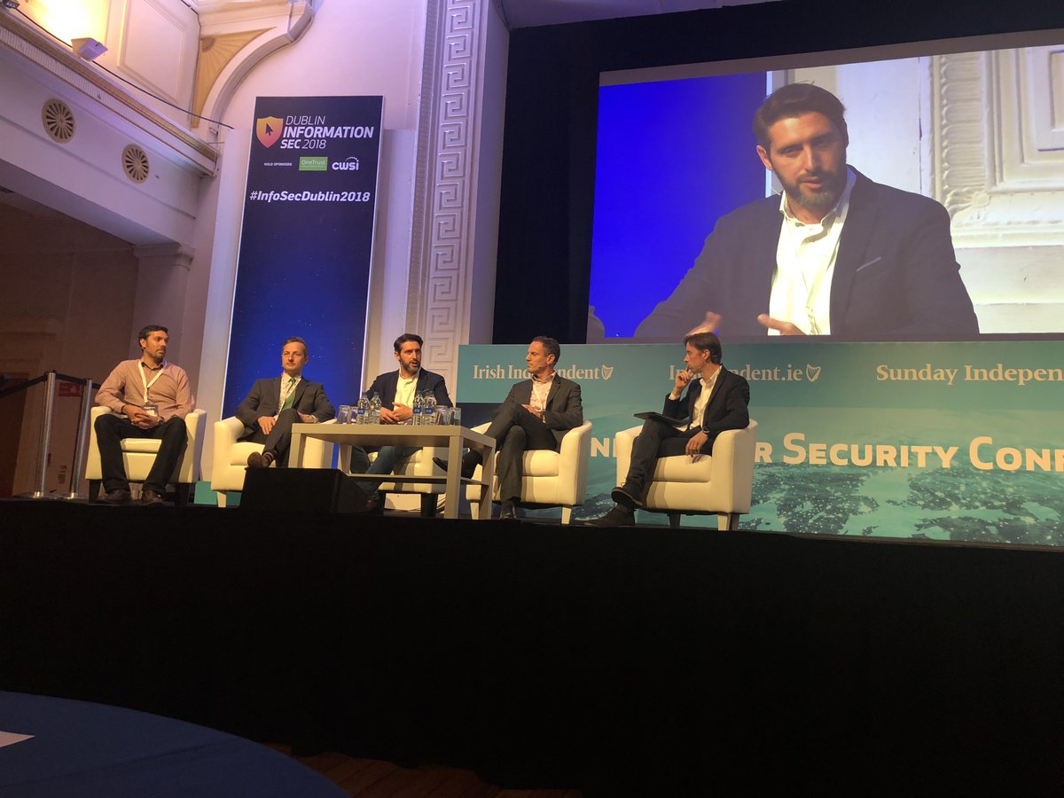 CWSI_IE's tweet image. CWSI's Paul Conaty on stage at Dublin InfoSec 2018 discussing the implications of security and enterprise mobility - great panel discussion at InfoSec today!