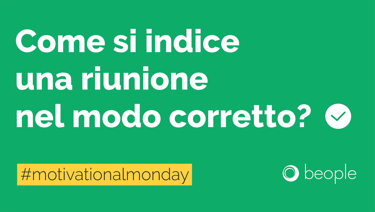 beople_it's tweet photo. Indire una riunione non vuol dire avvisare i partecipanti: è necessario invece informarli correttamente sul contenuto dell'incontro, fornendo gli elementi indispensabili a prepararli e a coinvolgerli https://t.co/A0Y170rNzv #meetings #visualmeetings https://t.co/Lk5FzSBCQ9