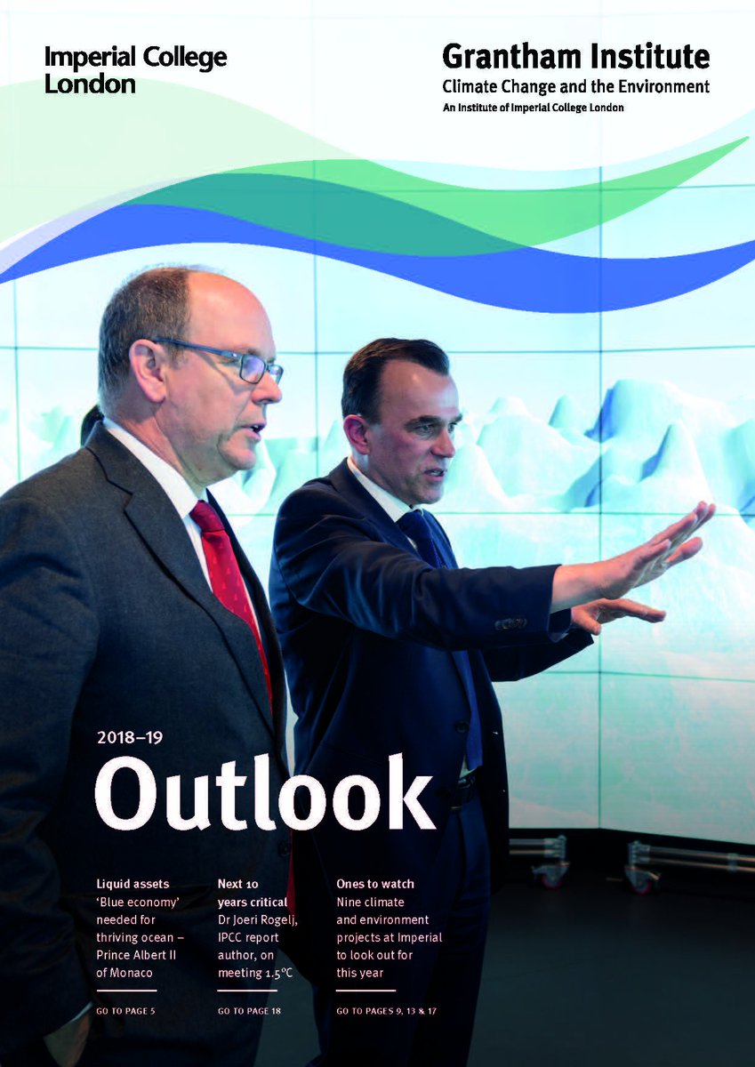 Grantham_IC's tweet photo. Weekend read: Get stuck into the brand new edition of the @Grantham_IC Outlook - themed on #people #planet #technology - which showcases fantastic work on #climate #environment #cleantech #education #makingresearchrelevant going on here @imperialcollege.
https://t.co/qA14MUjtF8 https://t.co/DQexsceYXp