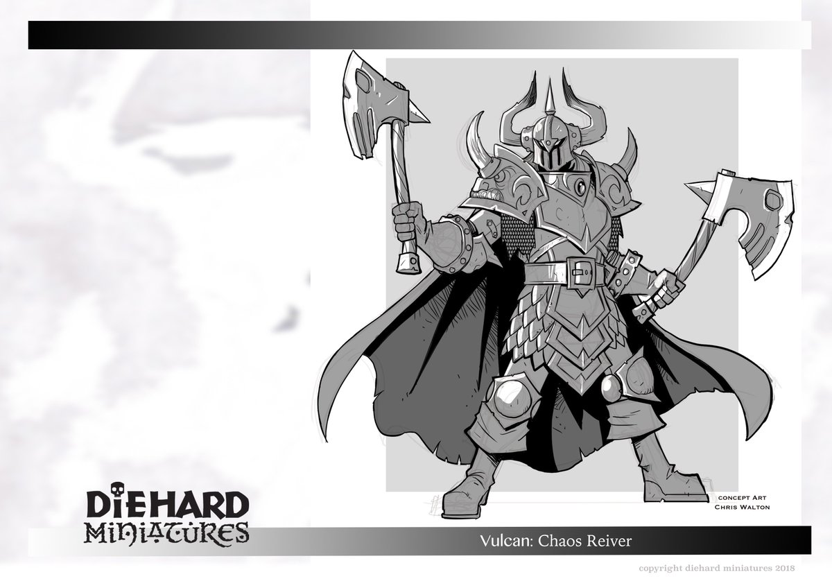 Tim_Prow's tweet image. Hi Guys! Our #DiehardMiniatures KS is 95% funded and we will shortly be hitting the stretch goals! If you've not been able to see the site yet come take a look!
kickstarter.com/projects/dieha… 
 We've new concept art in from the talented @Cwalton73  All 4 Chaos Reivers :)