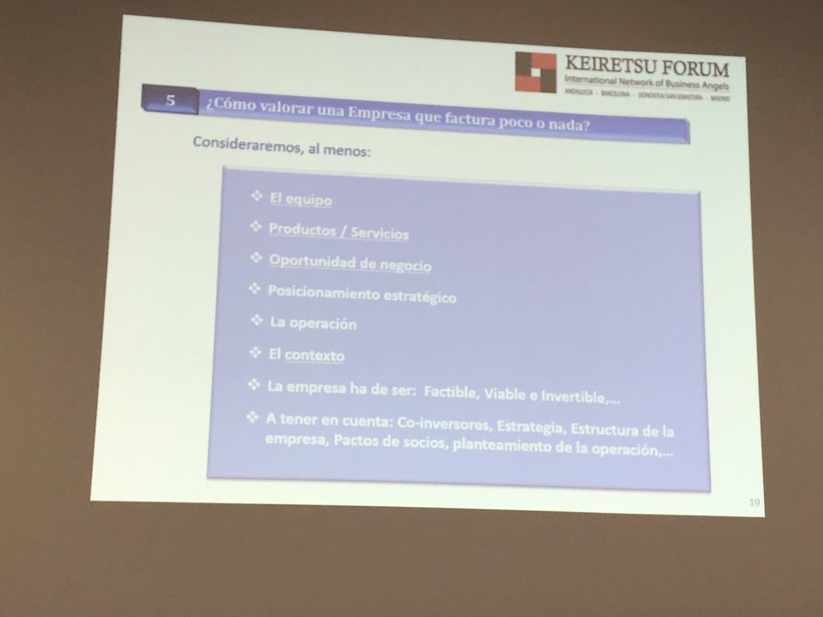 Saveknow_App's tweet photo. Criterios para valorar la empreses que no factura. Principalmente equipo, oportunidad y posicionamiento estratégico @mcostapl @KeiretsuSpain #SaveTheKnowledge #inversion https://t.co/F5QWlnNOPn