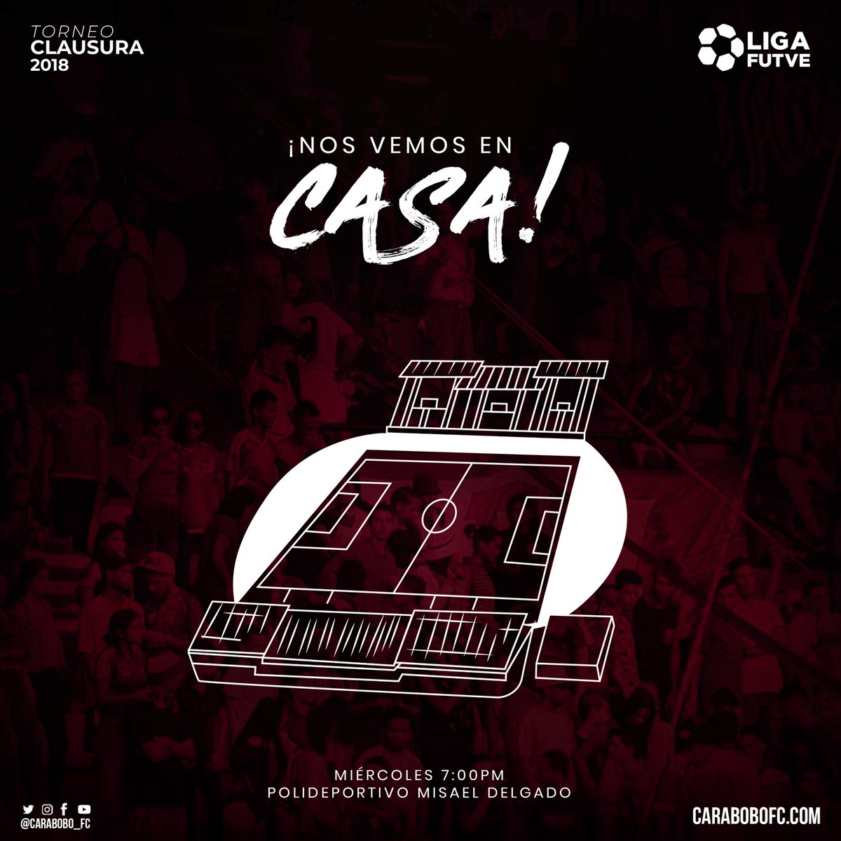 Carabobo_FC's tweet photo. ¡Este miércoles, nos vemos en el Misael! 🎉🥁

#TodosSomosGranates https://t.co/XNqBIFgWRG
