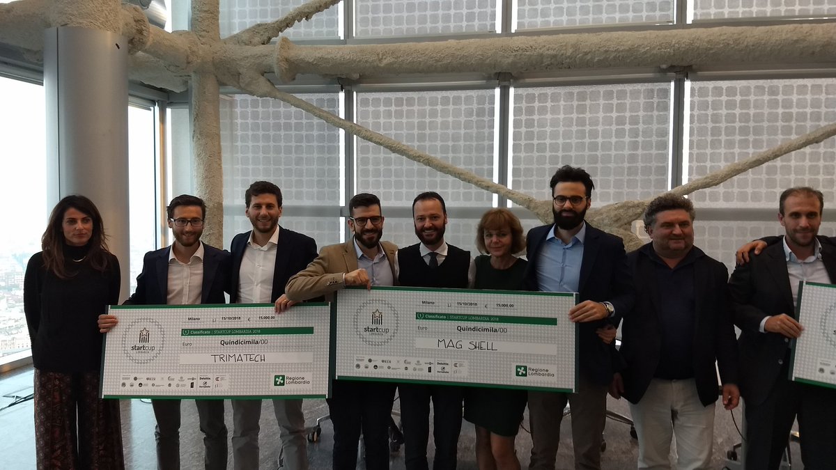 startcup's tweet photo. Isaac, Mag Shell e Trimatech vincono il primo posto di #StartCupLombardia. Complimenti a tutti!! 🎉🎉 https://t.co/kzppP7wZsw