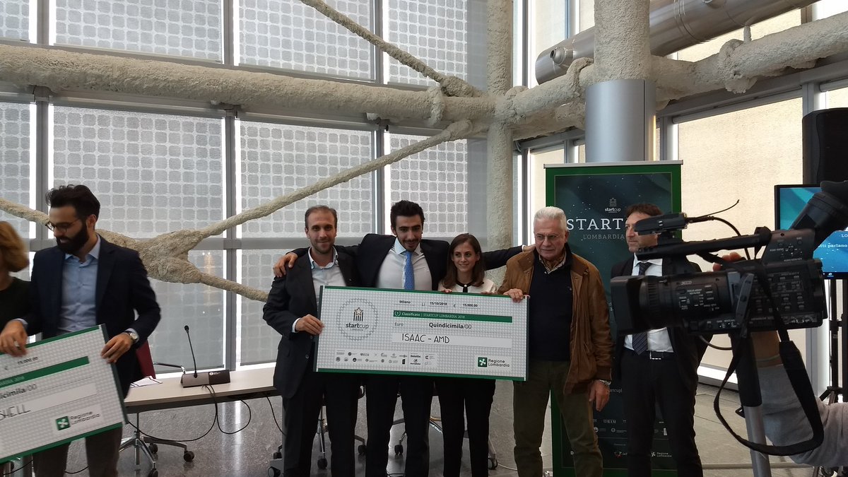 startcup's tweet photo. Isaac, Mag Shell e Trimatech vincono il primo posto di #StartCupLombardia. Complimenti a tutti!! 🎉🎉 https://t.co/kzppP7wZsw