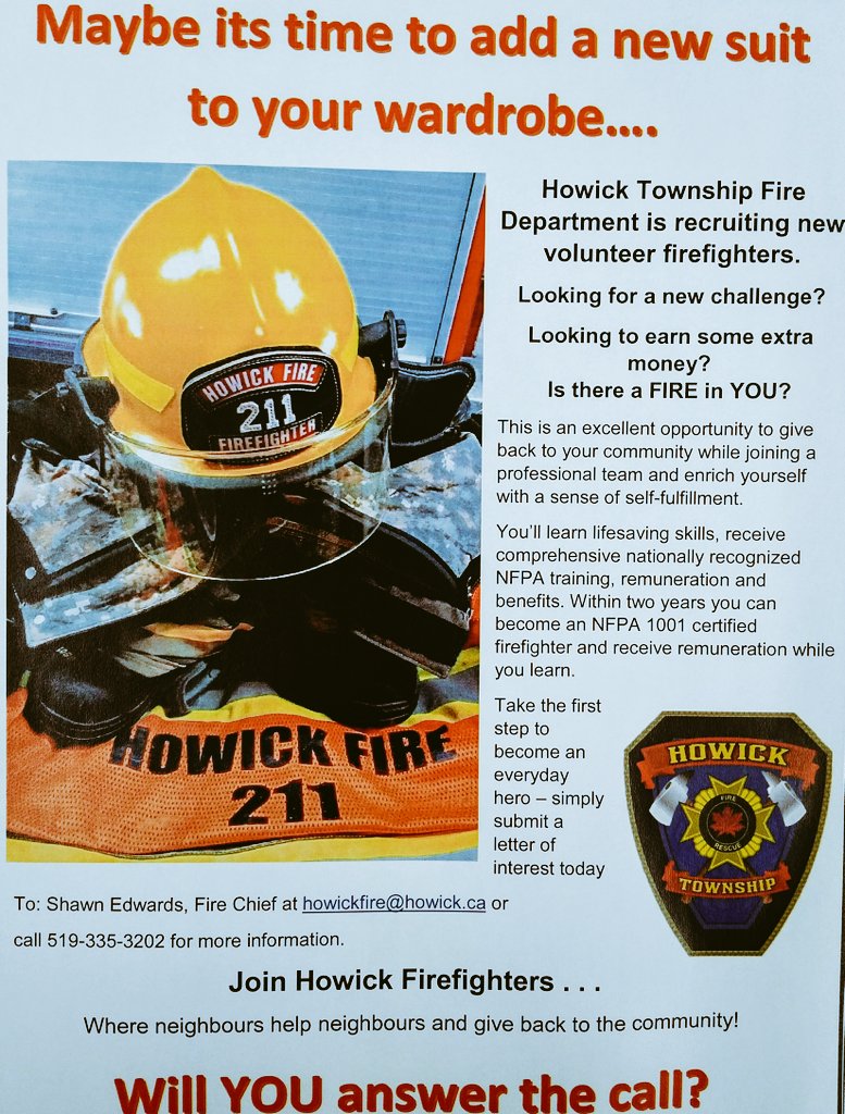 Is there a FIRE in YOU? Howick Fire is recruiting. Will YOU answer the call? 🚒