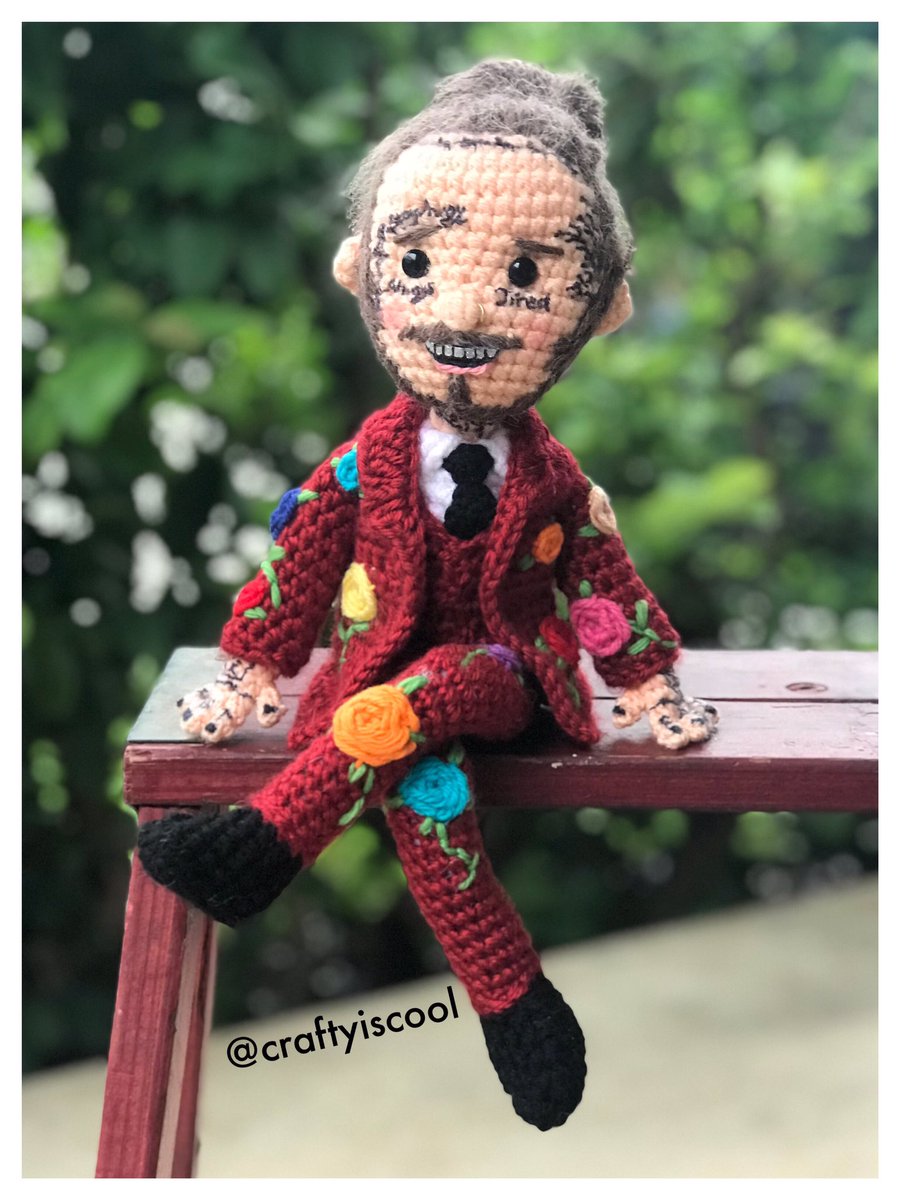 post malone crochet doll