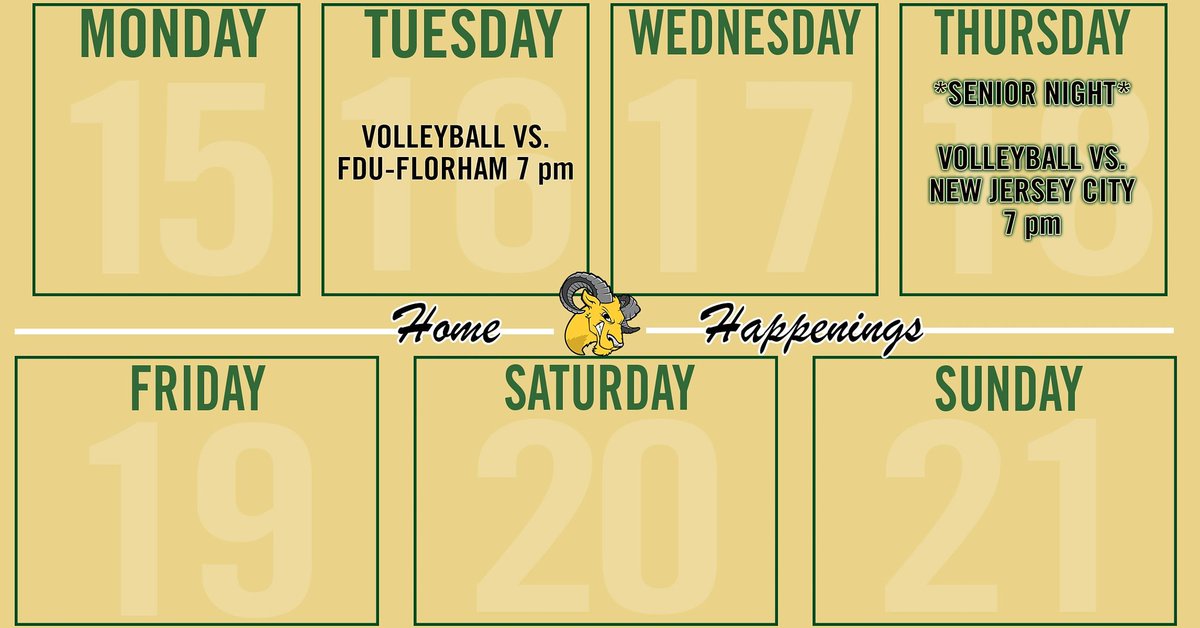 DVUAggies's tweet photo. SERVING up a double dose of volleyball this week, can ya DIG it??  We're SETTING the stage for you to come out and watch the seniors KILL it on their night, Thursday, against NJCU! 

(ACED that caption)

#HomeHappenings #ourdelval #d3vb #seniornight #digsetkill #AggieNation https://t.co/0QGjYqh5I2