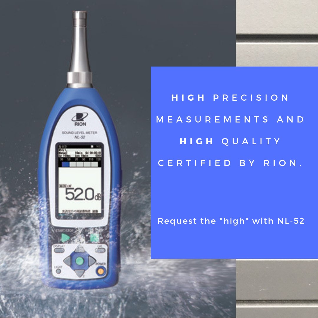 AcousticsNtek's tweet photo. The NL-52 has a large and easily viewable three-inch LCD colour display. The unit is water-resistant. You can use rechargeable batteries to help cut down on waste, making this an environmentally friendly product. #NL52 #RION #HIGHQUALITY #ACOUSTICSOLUTIONS #BUILDINGACOUSTICS #SLM https://t.co/bhW1Jzvrq4