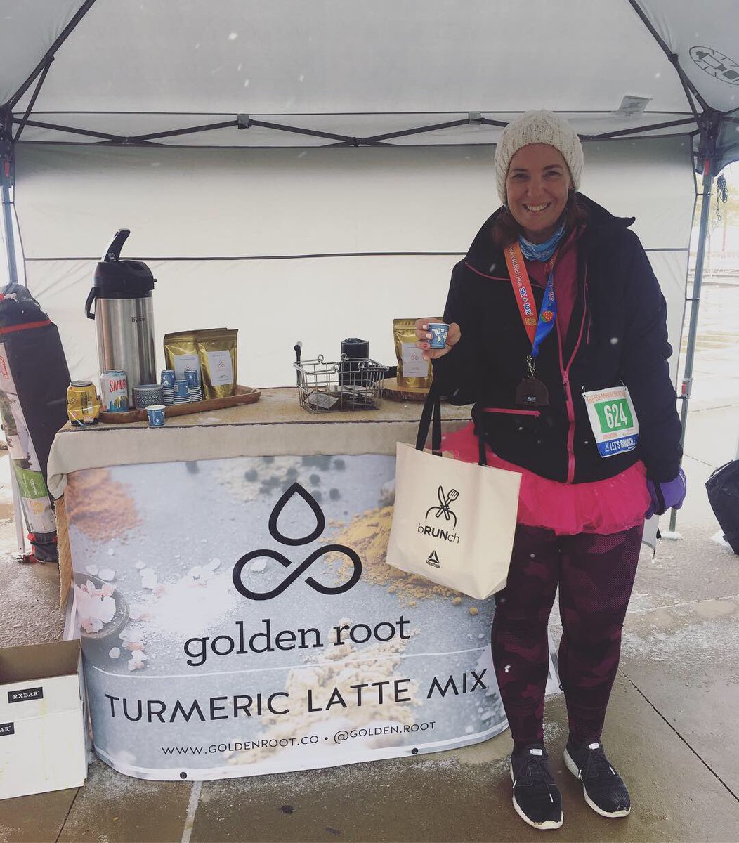 goldenroot_'s tweet photo. Feeling grateful for the chance to share #GoldenRoot with all the crazy and crazy inspiring #runners at the 5th annual @bRUNch_Running 5k + 10k race yesterday! ⚡️#brrr #brunchrun https://t.co/9KMNa7TLER