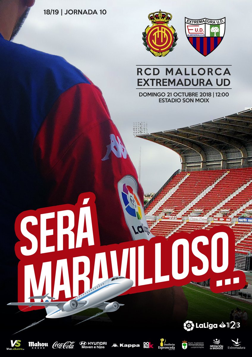 EXT_UD's tweet image. Será maravilloso...🎼✈️

⚽️@RCD_Mallorca 🆚Extremadura

🗓️Domingo 21 octubre

⏰12.00hs 

🏟️Estadio Son Moix

📻En directo en EUD Radio
