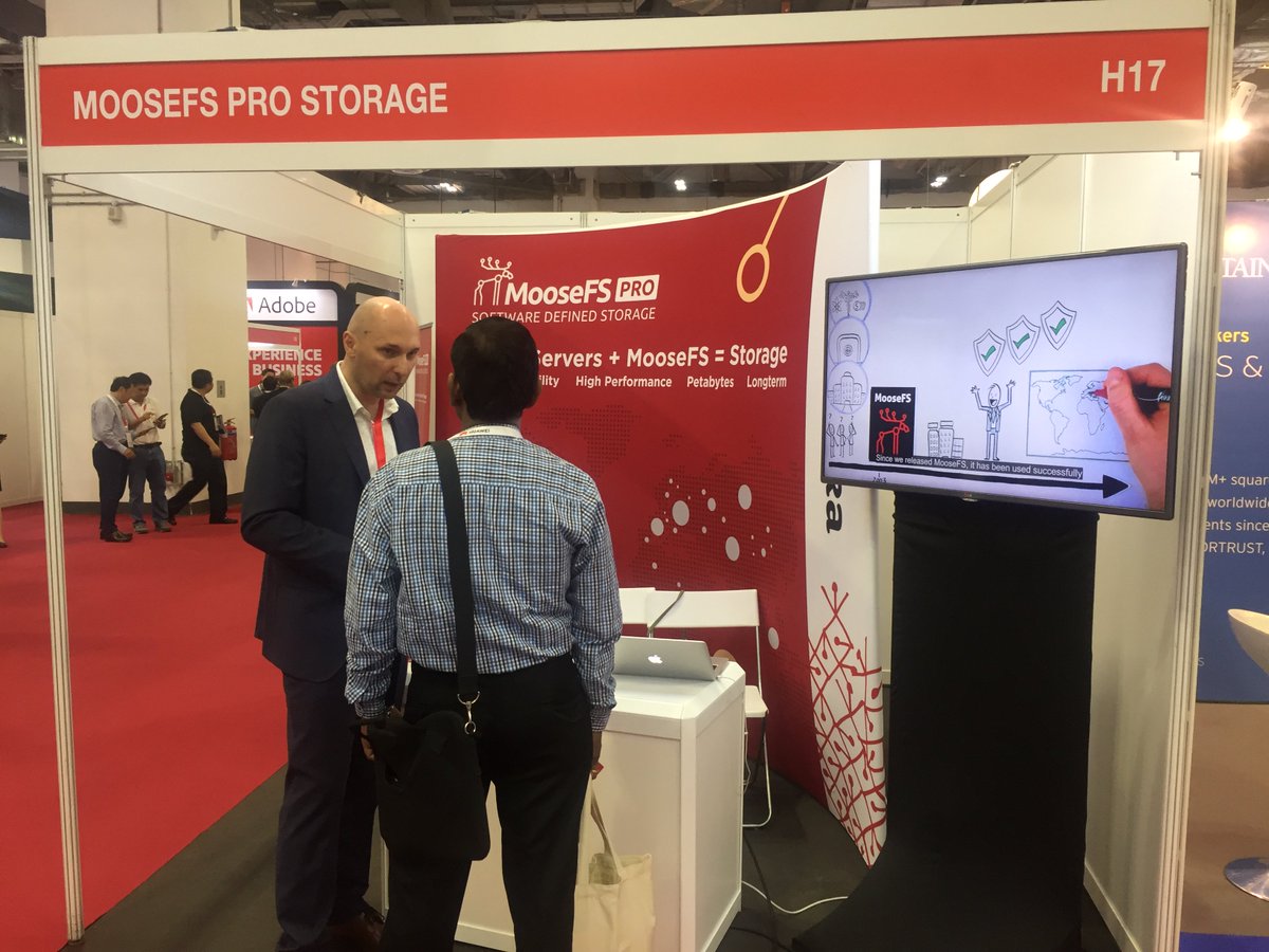 MooseFS's tweet photo. Thanks #CloudExpoAsia2018 #CEASG18 #MarinaBaySands ...for an amazing event...we met many #MooseFS friends✌️ https://t.co/IazrD1XAm8