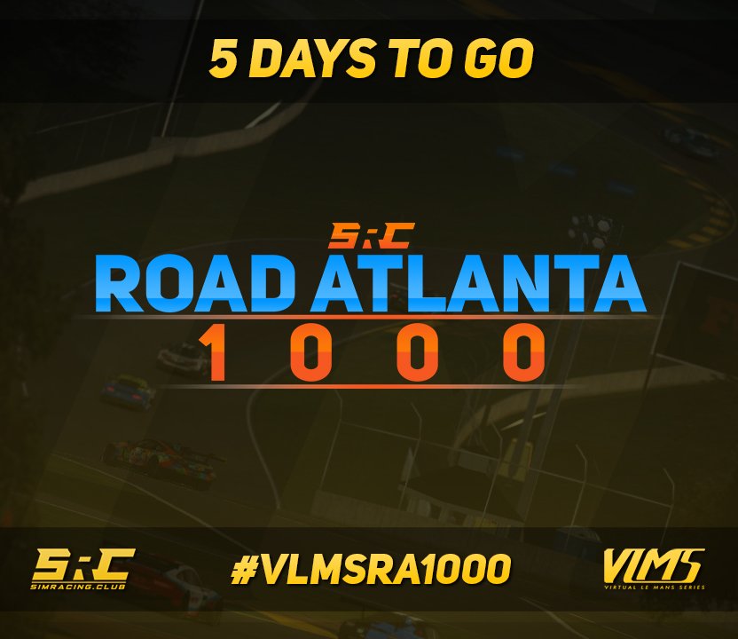 Another week, another classic event at SRC! In 5 days, LMP2 and GTE will do battle at the classic Petit Le Mans length of 1000 miles! #VLMSRA1000