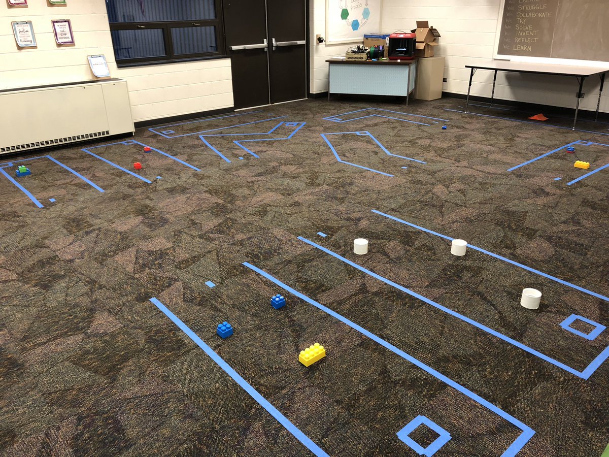 STEMft's tweet photo. Getting ready for Sphero mini-golf on this Monday morning! #sphero #controlledchaos #STEMisfun https://t.co/oQZMFwXLEZ