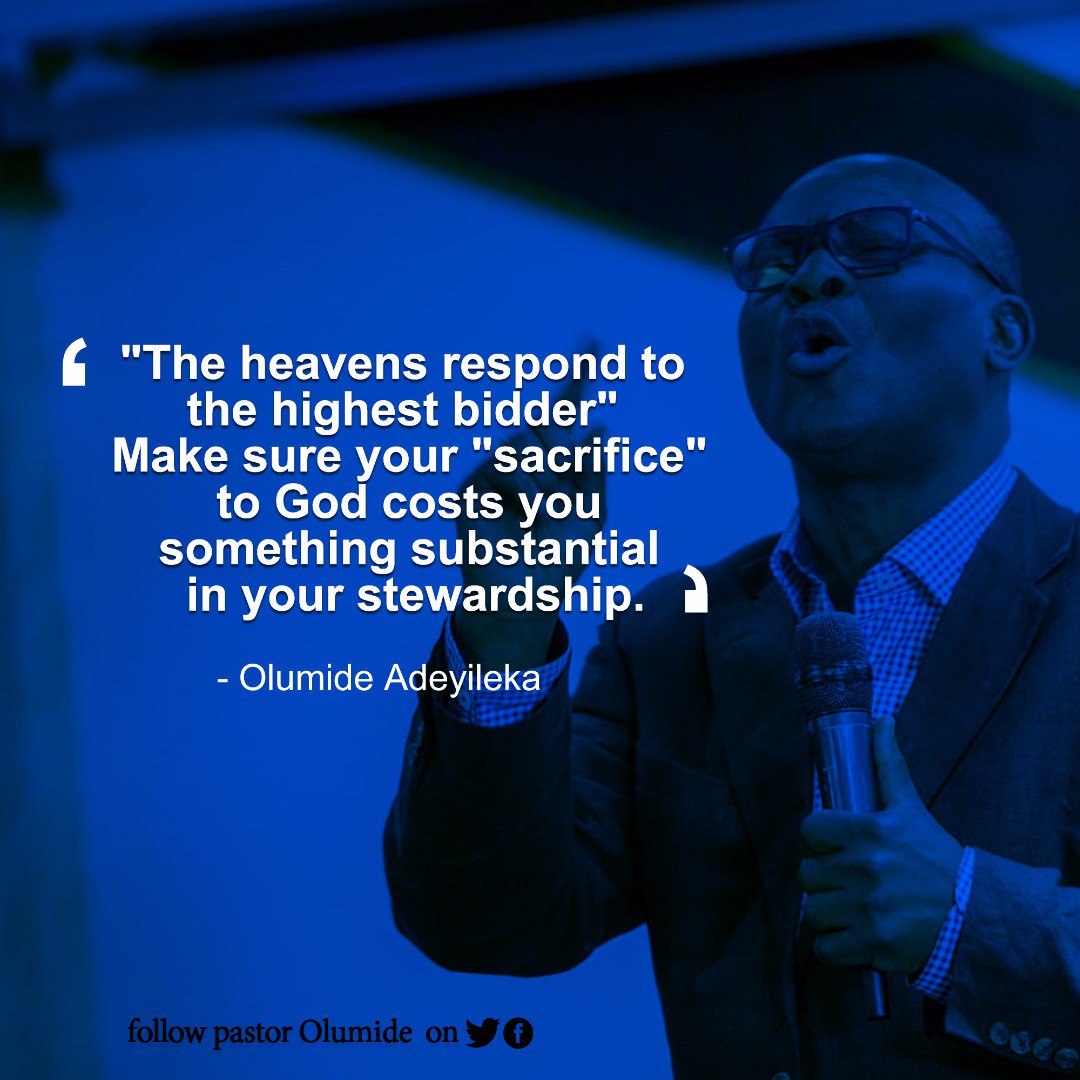 PastorAdeyileka's tweet photo. "The heavens respond to the highest bidder..."
Let your prayer, giving, service, worship and everything you do for God be a "living sacrifice"
#OpenHeavens #Worship #KingdomService #Heaven #AnsweredPrayers #HowToGetResults #ElevationPoint #PastorOlumideAdeyileka #London https://t.co/2hjWkDa0l1