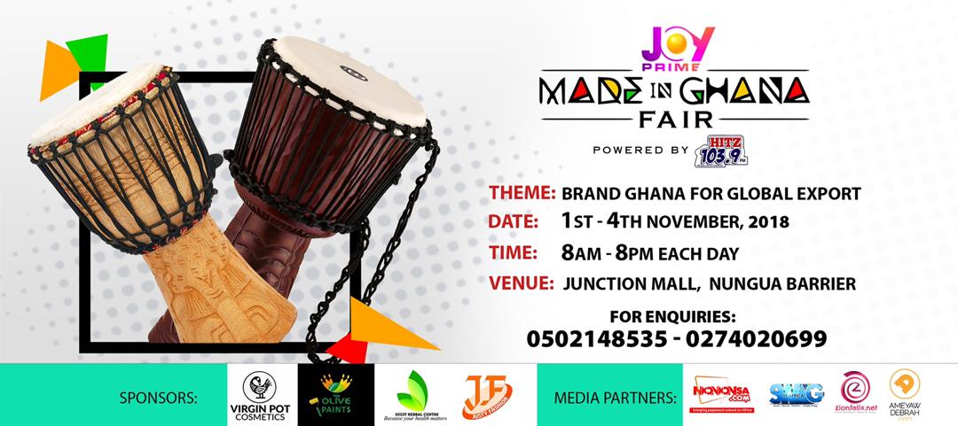 odikrobi1's tweet photo. The Joyprime Made In Ghana Fair is here again. From November 1st to 4th at Junction Mall see you  there. https://t.co/JbsFoEudOW