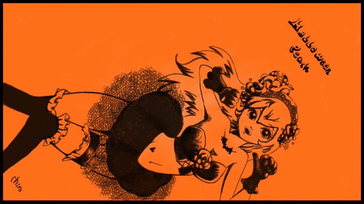 chiropalgh's tweet photo. ラブリーピーチ姫です～**^^** #bluehood #princesspeach #wiiuart #nintendo #halloween #イラスト　#お絵描き教室 https://t.co/Yo0nloag05