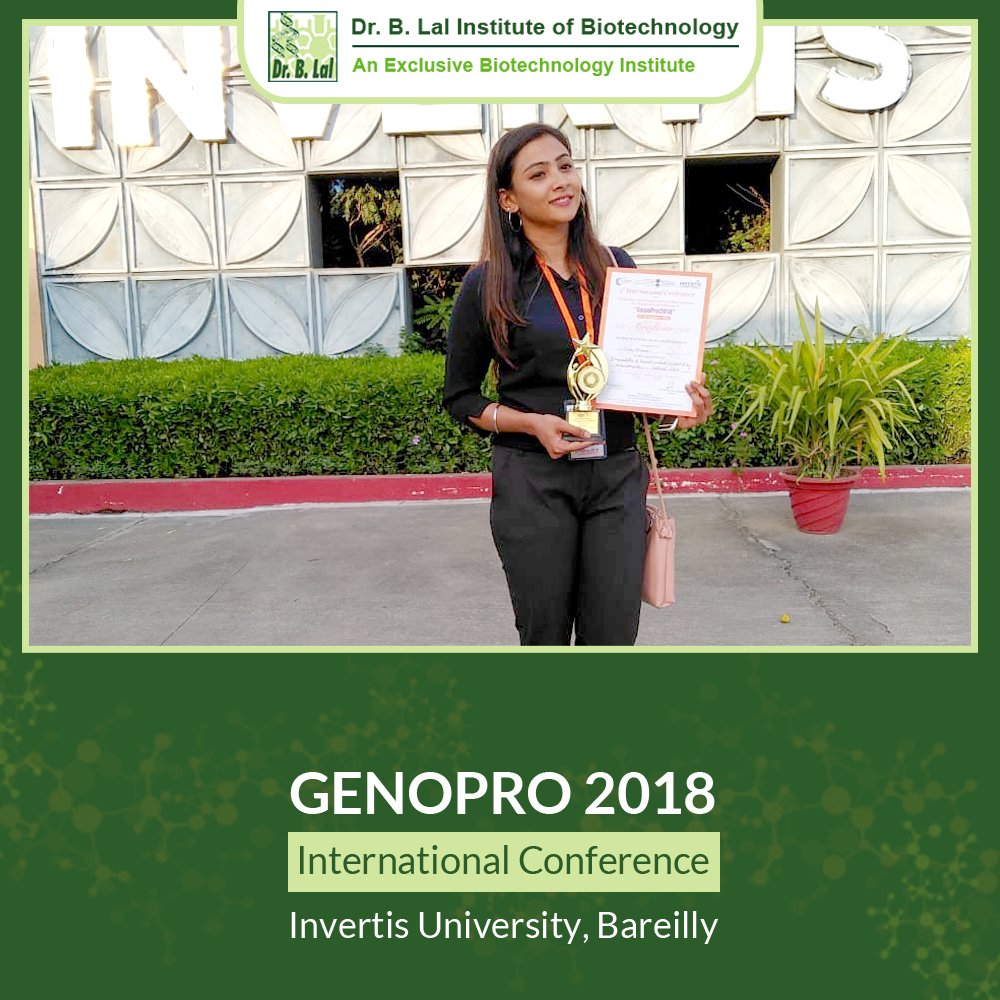 blalbiotech's tweet photo. Research Scholars of BIBT participated in the two days conference viz. 5th International Conference on “Challenges and Opportunities in Biotechnology for sustainable Development”- GENOPRO 2018 held at Invertis University, Bareilly, U.P dated 05-06. Oct. 2018.
#Genopro #BIBT #Bio https://t.co/h3g1sJ9K0L
