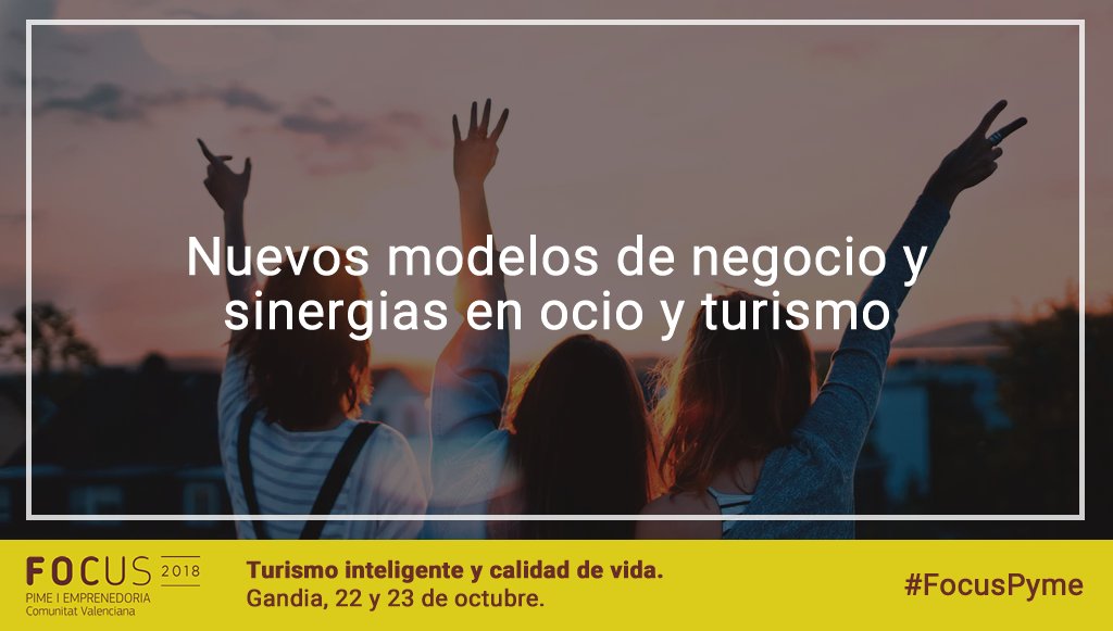 Nuevos modelos de negocio y sinergias en ocio y turismo: <a href="/juancastillo_es/">Juan</a> (@GuruWalk), <a href="/Mariano_Torres/">Mariano Torres</a> (<a href="/elsanto_es/">El Santo Comunicación</a>), <a href="/miguegilmarti/">Migue</a> (<a href="/uncovercity/">Uncovercity</a>), <a href="/Joaquin_23/">Joaquin Costa</a> (<a href="/CASFID_ES/">GRUPO CASFID</a>)
📍 #FocusPyme, 22-23 de octubre
📝 Inscripción: bit.ly/2Pt9AKr