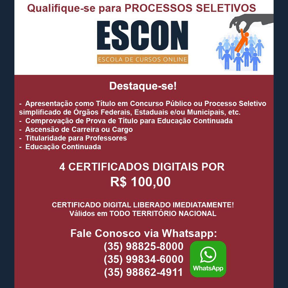 ESCON  Cursos Online Grátis Com Certificado