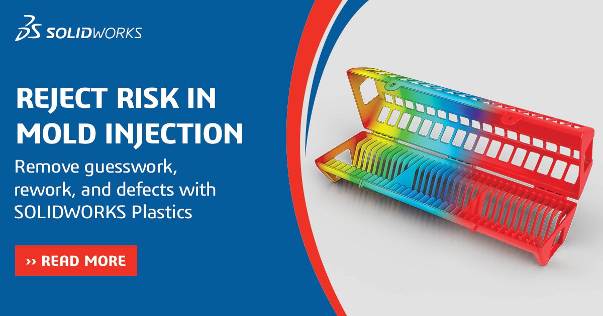 SIMTEKINDIA's tweet image. Reject Risk in Mold Injection!!

bit.ly/2Ch8AFu

#SOLIDWORKS #solidworksplastics #simtek