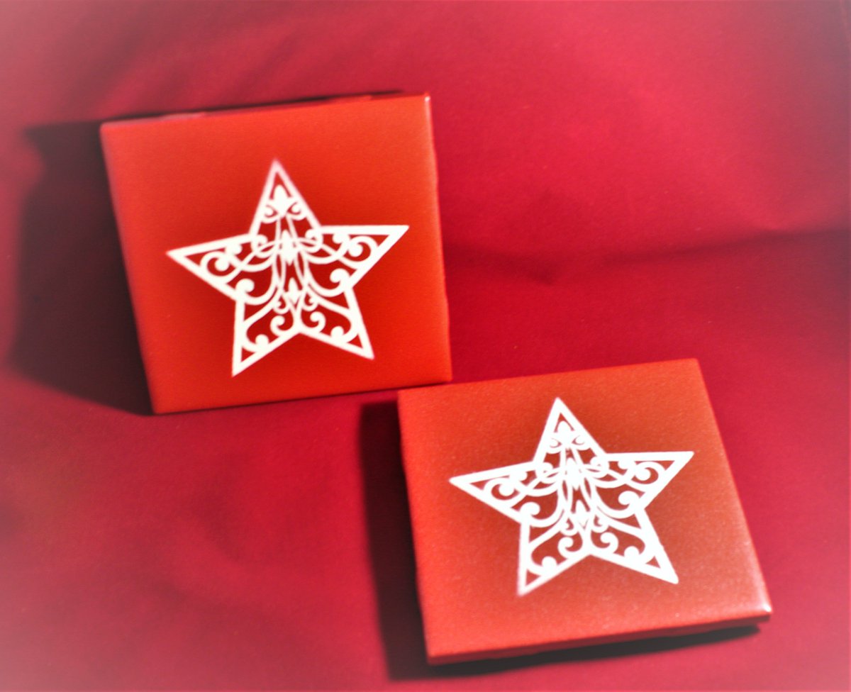 Excited to share the latest addition to my #etsy shop: Red Ceramic Coasters Set of 2 Star Design, Decorative Tile etsy.me/2P1PXfp #housewares #homedecor #red #christmas #entryway #candyapplered #ceramictilepainted #decorativetile #rusticstar