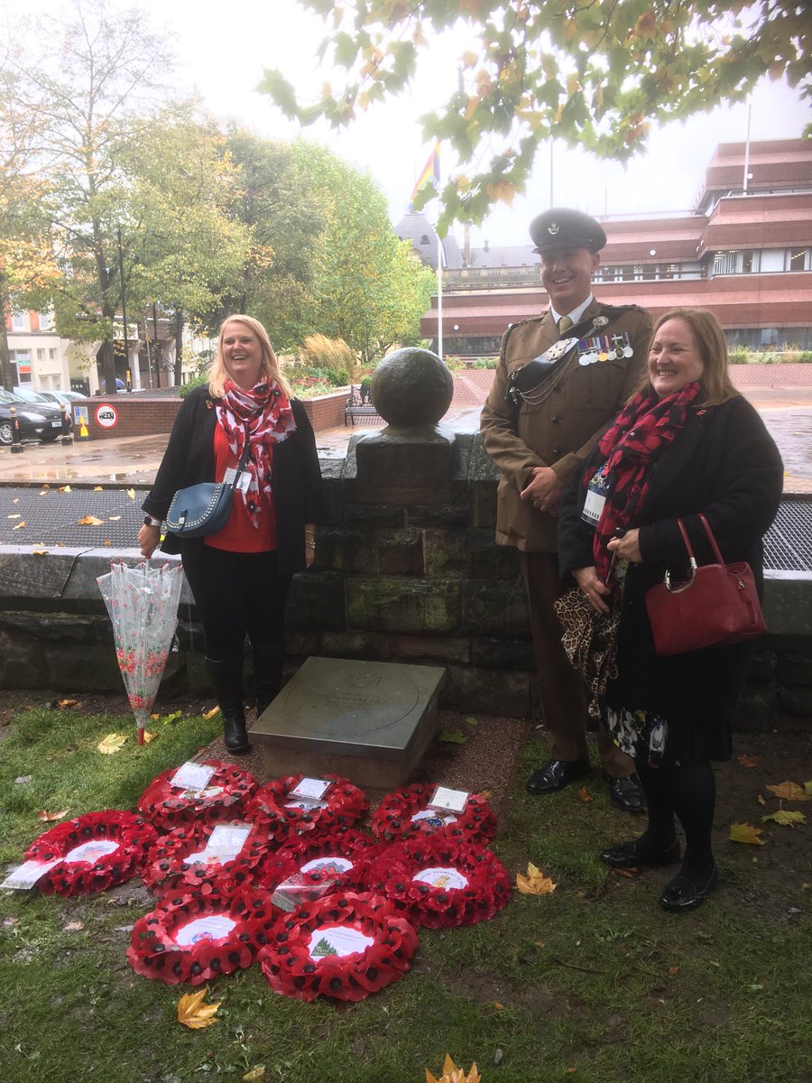 ArmyWestMids's tweet photo. Very moving service today ⁦@WolvesCouncil⁩ to lay the Commemorative Stone to Cpl Roland Elcock VC https://t.co/naoI3uBdHQ