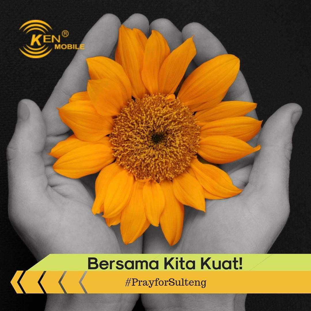 KenMobileID's tweet photo. Duka Palu dan Donggala adalah duka kita bersama. Saatnya bergandeng tangan membantu sesama untuk meringankan derita yang ada. Indonesia kuat, Indonesia bangkit!

#KenMobile #Pray4Sulteng #Pray4Donggala #Pray4Palu https://t.co/WJqGht9BEY