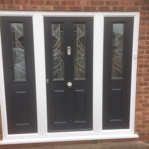 Fusion_Windows's tweet image. Composite door with matching composite side screens