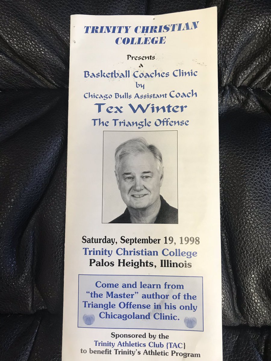 crusaderball23's tweet photo. GREAT memories of the times I spent with Tex Winter. He was ONE of a kind. #RIPTEX🔺@lazenby @bballbreakdown https://t.co/Lp2wy2i8dC